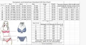 Detailed size chart for striped plus size one-piece swimwear ranging from S to 6XL