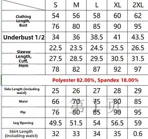 Tableau des tailles détaillé pour tankini deux pièces avec infos sur le tissu