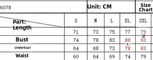 Detailed size chart for long sleeve surfing swimsuit with measurements from S to 2XL