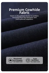 Macro du tissu denim brut résistant avec texture sergé haute densité en bleu profond