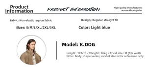 Guide des tailles et détails techniques pour jean bleu clair coupe droite