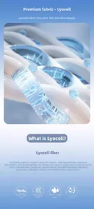 Détail du tissu denim Lyocell respirant avec texture lisse et haute absorption d'humidité