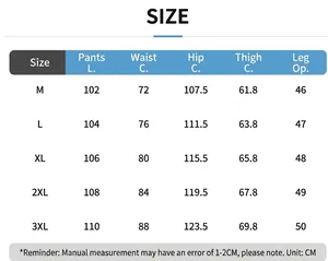 Detailed size guide for men's summer thin ice silk lyocell straight jeans in CM unit
