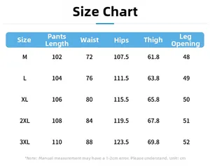 Size chart showing measurements for Lyocell straight leg jeans from sizes M to 3XL