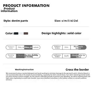Detailed size guide and garment care instructions for high street rivet flared trousers