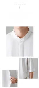 Detail view of white ice silk shirt collar and high-quality buttons on new Chinese style top