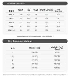 Detailed size chart for graffiti baggy jeans with measurements from S to 2XL sizes