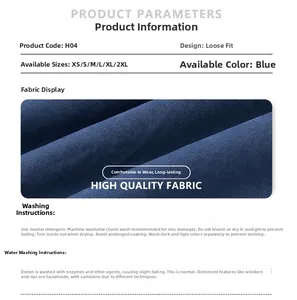 Guide des tailles et conseils d'entretien pour ce jean cargo vintage bleu large