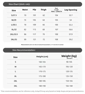 Guida alle taglie dettagliata per pantaloni casual neri a zampa dalla S alla 3XL