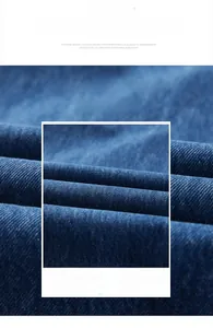Macro shot of 12.9oz indigo denim fabric texture with twill pattern for bootcut jeans