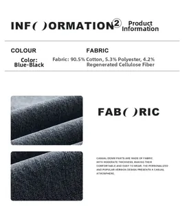 Makroansicht von blauschwarzem Denim-Stoff mit Details aus 90,5 Prozent Baumwollmischung