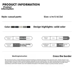 Detailed size chart and fabric parameters for baggy vintage wide-leg cargo pants