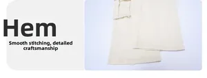 Detailed close-up of leg opening with clean stitching on white flared cargo pants