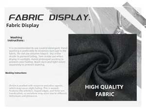 Detail of vintage black camo cargo pants showing fabric texture and washing instructions