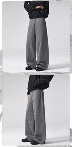 Vista dettagliata dei pantaloni in denim grigio vintage a gamba larga con stampa tie-dye retro