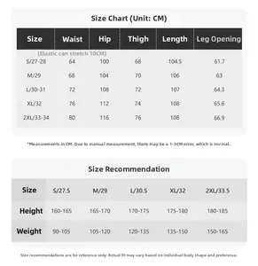 Detailed size chart for cotton wide-leg trousers featuring waist, hip and length measurements