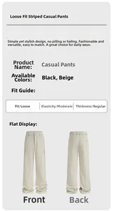 Vue détaillée du pantalon droit ample présentant les coloris noir et abricot