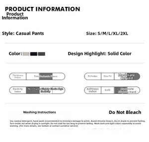Detaillierte Größentabelle und Materialinfo für Cargo-Hose mit Curved-Cut-Schnitt