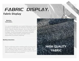 Détails du tissu en denim bleu foncé de haute qualité et conseils d'entretien