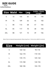 Detailed size guide chart for American vintage straight leg blue jeans from S to 2XL