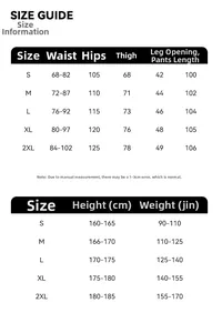 Guide des tailles détaillé pour pantalons droits hommes avec mesures spécifiques