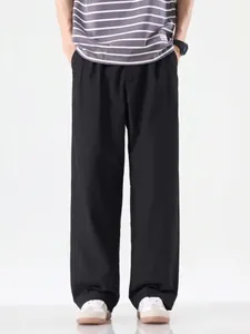 Ανδρικό Ιαπωνικό Vintage Casual Παντελόνι Ίσια Γραμμή Μείγμα Βαμβακιού Πλισέ Φαρδύ Παντελόνι για Καθημερινή Χρήση Fashion Streetwear
