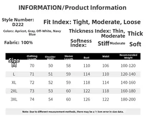 Detailed size chart for Japanese retro white cotton shirt showing measurements M to 3XL