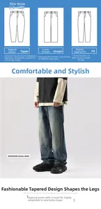 Comparaison de jeans homme en délavage rétro avec coupes fuselée, droite et décontractée