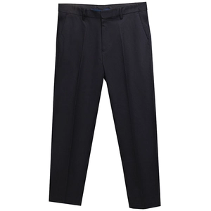 Pantalon de costume noir pour homme coupe droite avec pli de repassage élégant