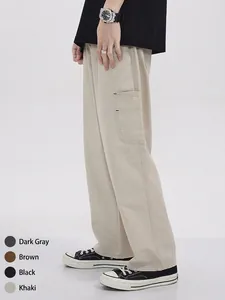 Pantalon Cargo en Coton High Street pour Hommes Ample Jambe Droite Décontracté Avec Plusieurs Poches Pour Jeunesse Quatre Saisons