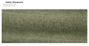 Close-up of olive green twill fabric showing durable texture for cargo pants