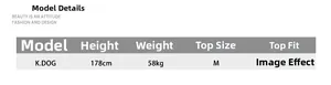 Size chart showing model parameters 178cm and 58kg wearing size M for straight denim pants