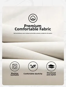 Makroaufnahme von cremefarbenem Twill-Stoff mit feiner Textur und weichem Fall