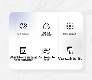Features showing skin-friendly, anti-pilling, and wrinkle-resistant casual cotton linen pants