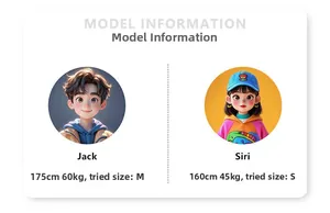 Size chart for American vintage straight leg jeans with male and female model measurements