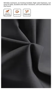 Detail of high-density ice silk fabric texture showing anti-wrinkle and elastic features