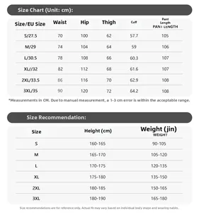 Detailed size chart for men's deconstructed flare jeans with waist and length measurements