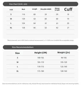 Size chart for Cleanfit hooded sweatshirt with detailed measurements and recommendations