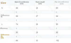 Guide des tailles pour maillot de bain tankini avec mesures de taille et hanches de S à XXL