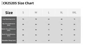 Size chart table for high waist bikini showing bust, waist and hip measurements in cm