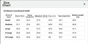 Detailed size chart in inches for women's high waist striped wide leg trousers outfit