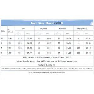 Body size chart for denim halter dress showing measurements in cm and inches