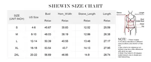 Size chart with US sizes and measurements for diamond quilted zip jacket in inches