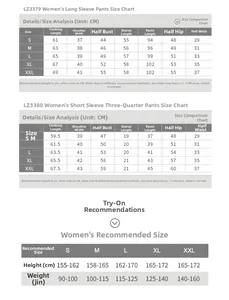 Detailed size chart for cotton pajama sets showing measurements in CM for all sizes
