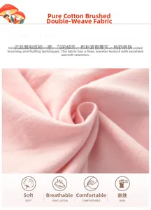 Detail-Makroansicht von weichem rosa gebürstetem Baumwollstoff mit warmer, dicker Textur
