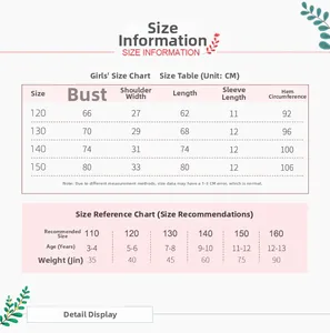 Detailed size chart for girls cotton hedgehog nightdress including measurements and weight