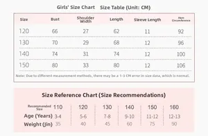Size chart for girls cotton hedgehog nightdress including measurements for ages 3 to 13