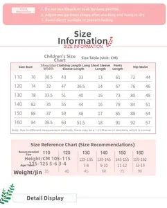Tableau des tailles pour pyjamas en coton garçon avec guides de mesure et âge détaillés