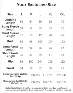 Size chart for women's plaid cotton pajamas including measurements from S to XXL sizes