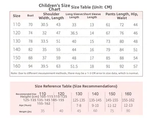 Guide des tailles pour pyjamas garçon en coton avec mesures par âge et hauteur